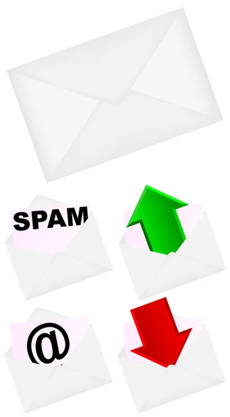 Conjunto de ícones de correio —  Vetores de Stock