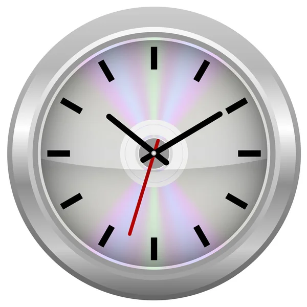 Stříbrný Cd / nástěnné hodiny — Stockový vektor
