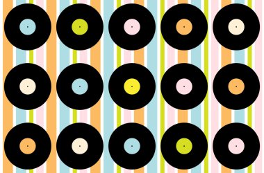 Vintage Vinyl Record Wallpaper clipart