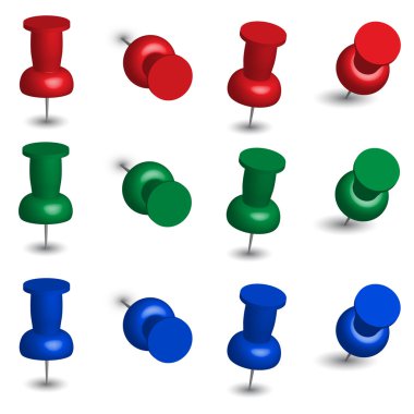Set of Office Pins clipart