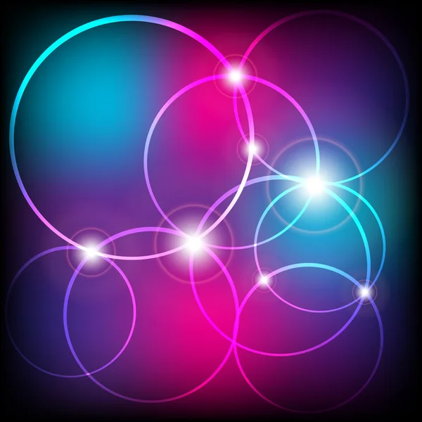 Glowing Circles — Stock Vector