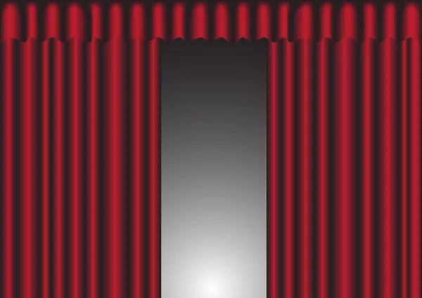 Red Curtain — Stock Vector