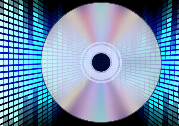 Compact Disc su sfondo equalizzatore — Vettoriale Stock