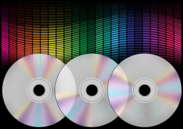 Compact Discs und Equalizer — Stockvektor