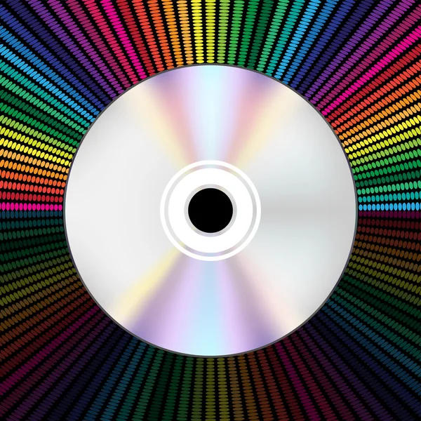 CD sur fond abstrait — Image vectorielle