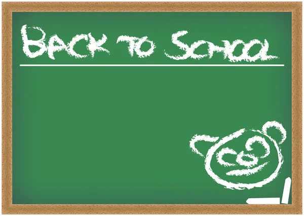 Blackboard with Back to School Sign — Stock Vector