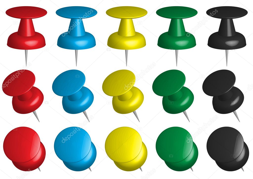 Set of Color Pushpins