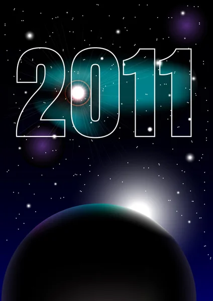 Újév ünnepe 2011 háttér — Stock Vector