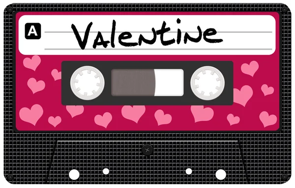 Valentine Day Cassette tape — Stock Photo, Image