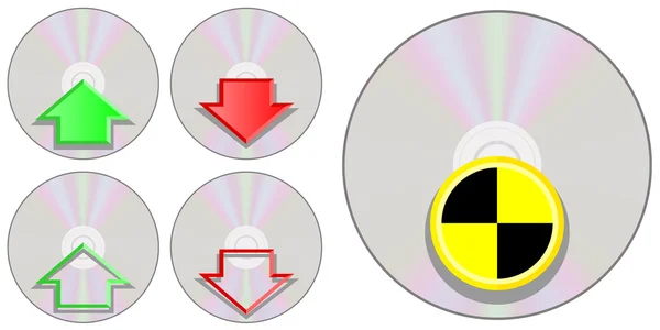 Iconos de CD — Vector de stock