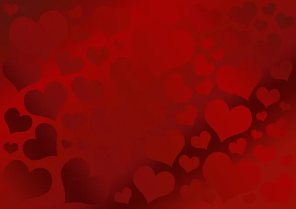 Valentine Day Background Red Hearts Gradient Background — Stock Photo, Image