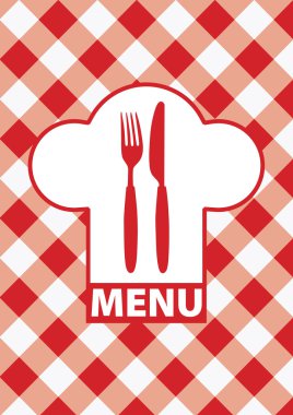 Menu Card - Red Gingham clipart