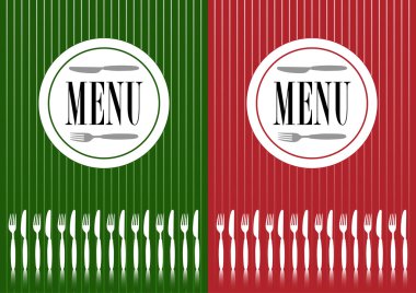 Menu Cards in Two Colors clipart