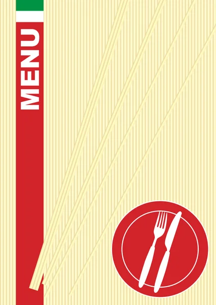 Carte de menu - Pâtes — Image vectorielle