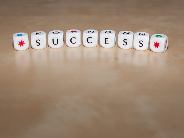 Success Sign on Playing Dice