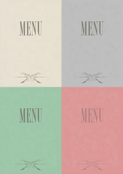 Conjunto de diseños de tarjetas de menú — Vector de stock