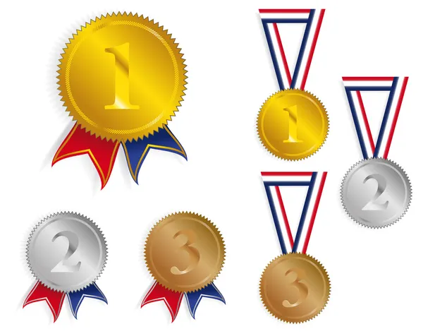 Award medaljer / band — Stock vektor