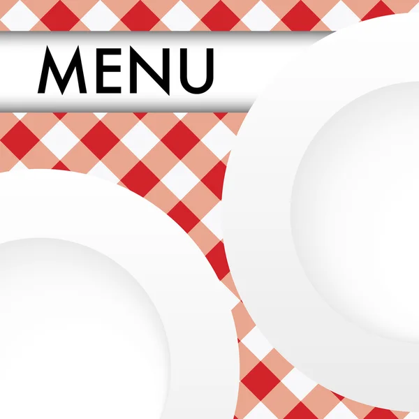 Carte de menu Red Gingham — Image vectorielle