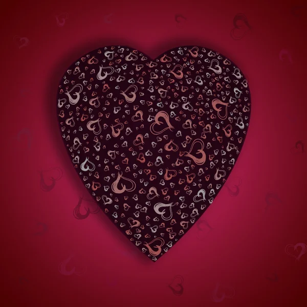 Beautiful Claret Heart Red Background — Stock Photo, Image