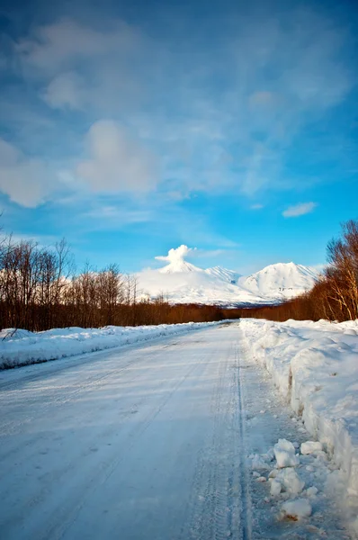 Droga śnieg — Zdjęcie stockowe