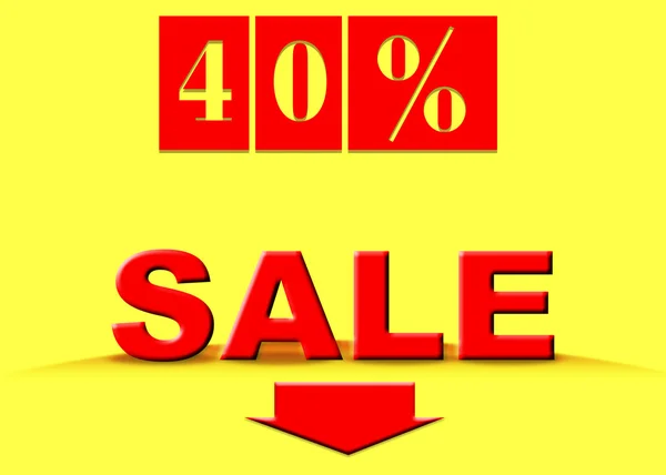 Sale 40% — Zdjęcie stockowe