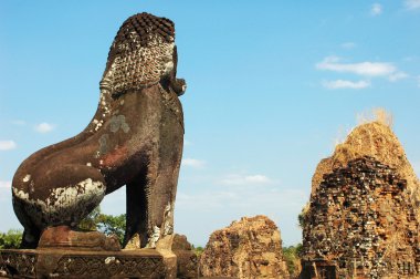 Angkor Kamboçya 'daki antik Hinduizm kalıntılarının manzarası