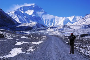 Scenery of Mount Everest in Tibet China clipart