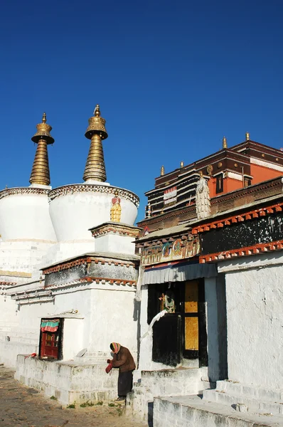 Пейзаж Знаменитого Исторического Ламазария Тибете — стоковое фото