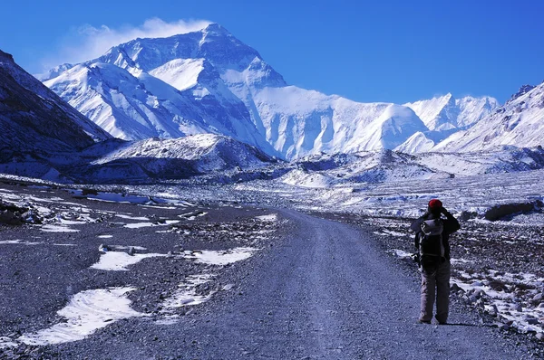 珠穆朗玛峰的中国西藏的风景 — 图库照片