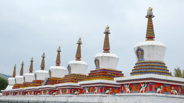 Lugares Interés Estupa Tibetana Una Famosa Lamasería — Foto de Stock