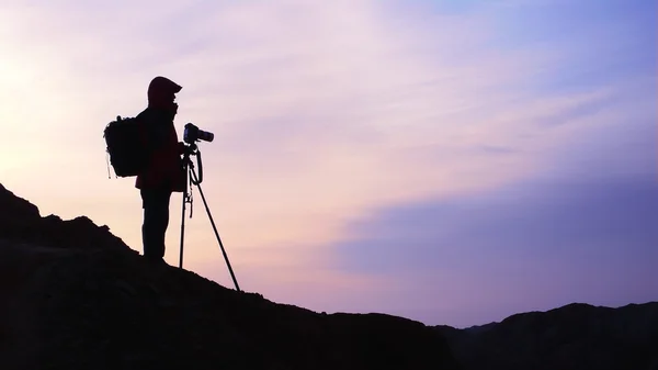 stock image Photographer at sunrise