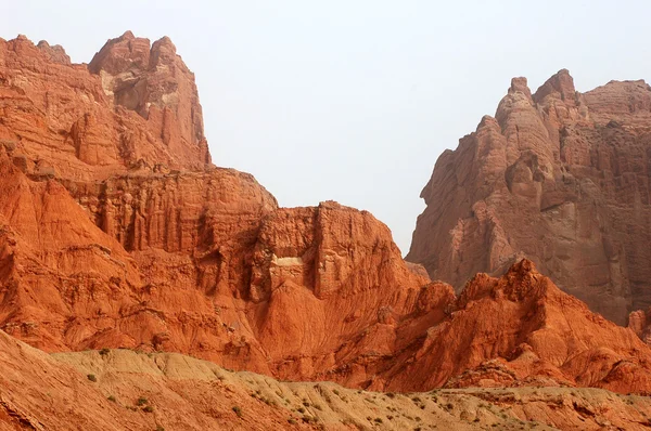 Landscape Red Mountains Entrance Canyon — Stock Photo, Image