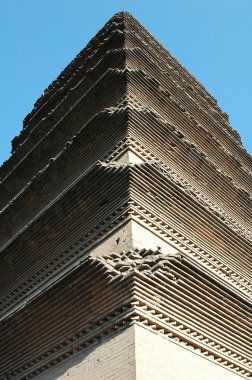 xian Çin antik bir pagoda ayrıntılarını