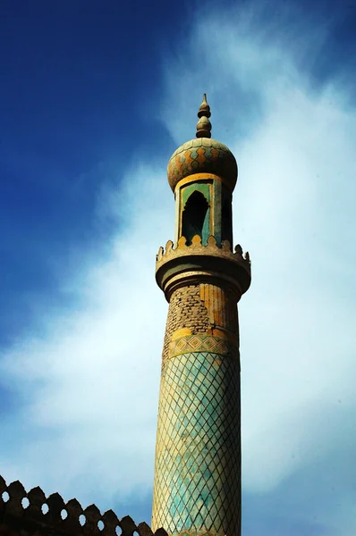 具有里程碑意义的一个清真寺塔在新疆中国 — 图库照片