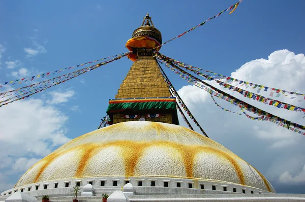 Ορόσημο Της Ιστορικό Βουδιστική Στούπα Στο Κατμαντού Του Νεπάλ — Φωτογραφία Αρχείου