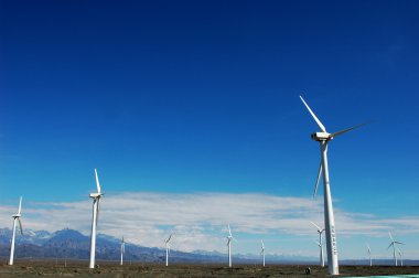Wind turbine generators clipart