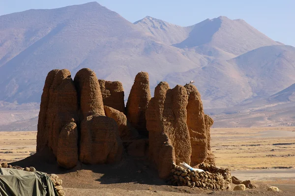 Tibet Bir Antik Kale Kalıntıları — Stok fotoğraf
