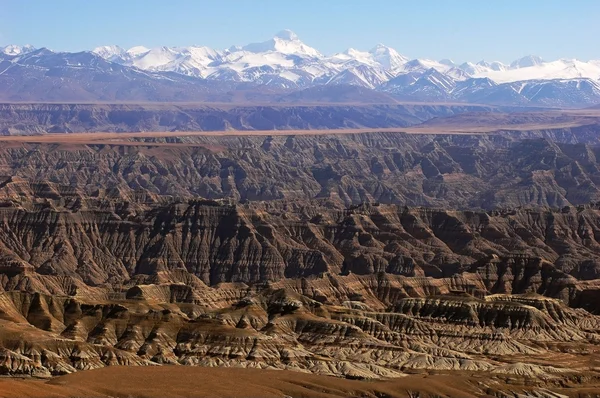 Paesaggio Negli Altopiani Del Tibet — Foto Stock