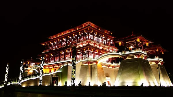 Nachtelijke scènes van xian, china — Stockfoto