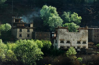 Tibet binalarda: sichuan, china