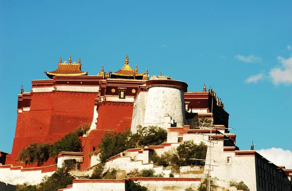 Pałac Potala w Lhasie Tybetu — Zdjęcie stockowe