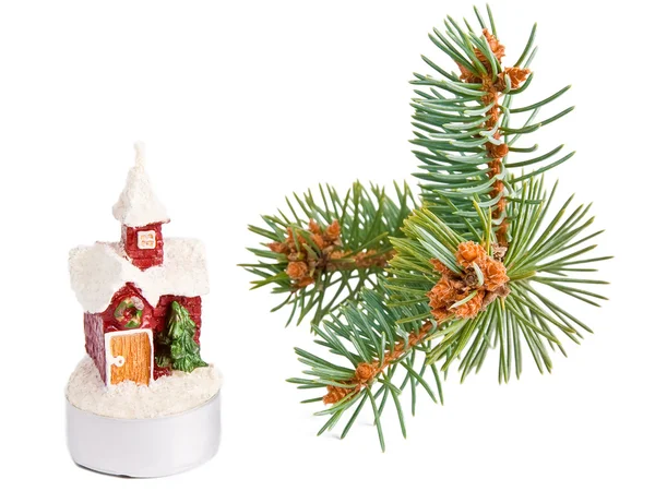 Candle house and pine-tree — Stock Photo, Image