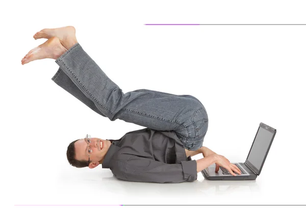 stock image Guy with the laptop