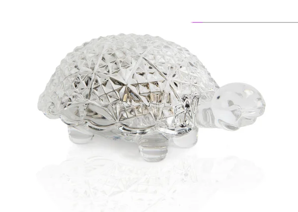Crystal casket in the form of a turtle — Stock Photo, Image