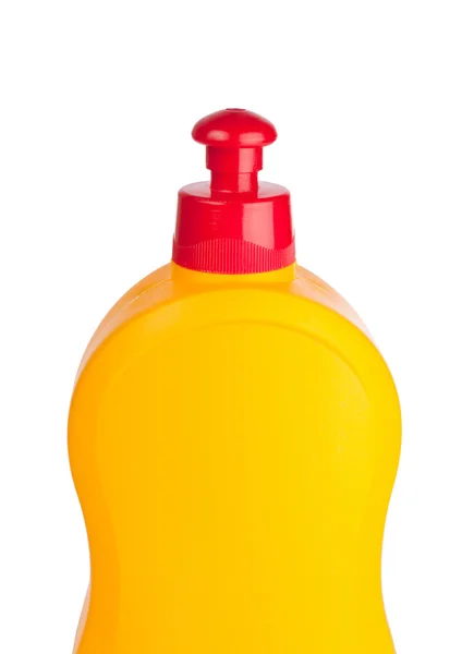 Gelbe Plastikflasche — Stockfoto