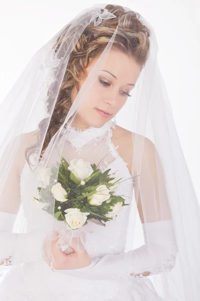 Portrait of a young bride — Stock Photo, Image