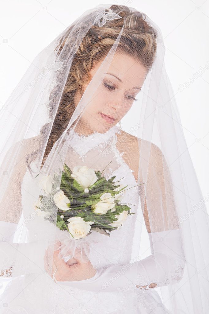Portrait of a young bride