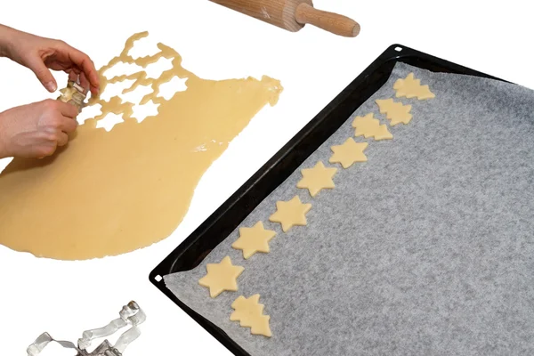 Förbereder Julen Cookies Ingredienser — Stockfoto