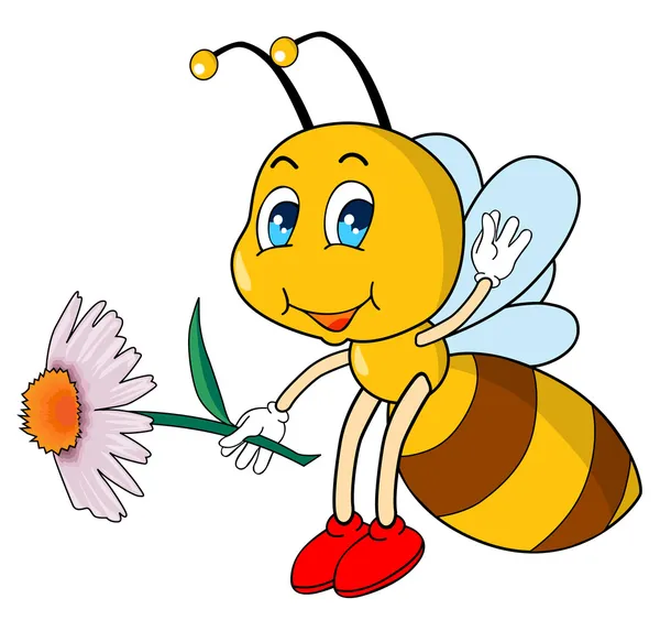 Мультипликационная пчела — стоковый вектор