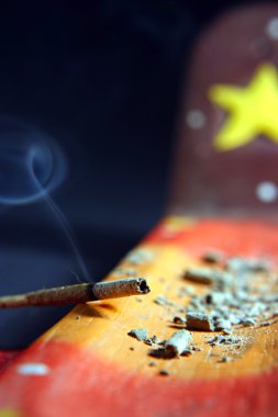 Burning incense clipart